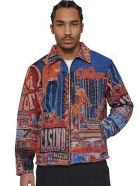 Watson  Vegas Tapestry Jacket Men’s Large New With Tags NYC Pendant Streetwear